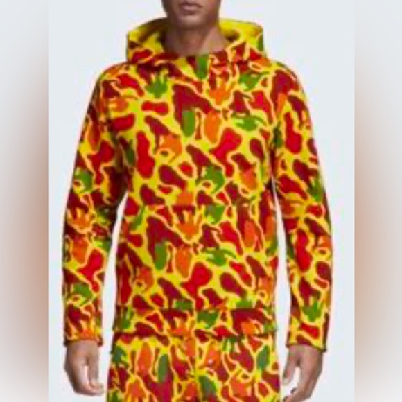 Adidas x Pharrell Williams NERD Yellow ERG Glo Hoodie M - Picture 1 of 7